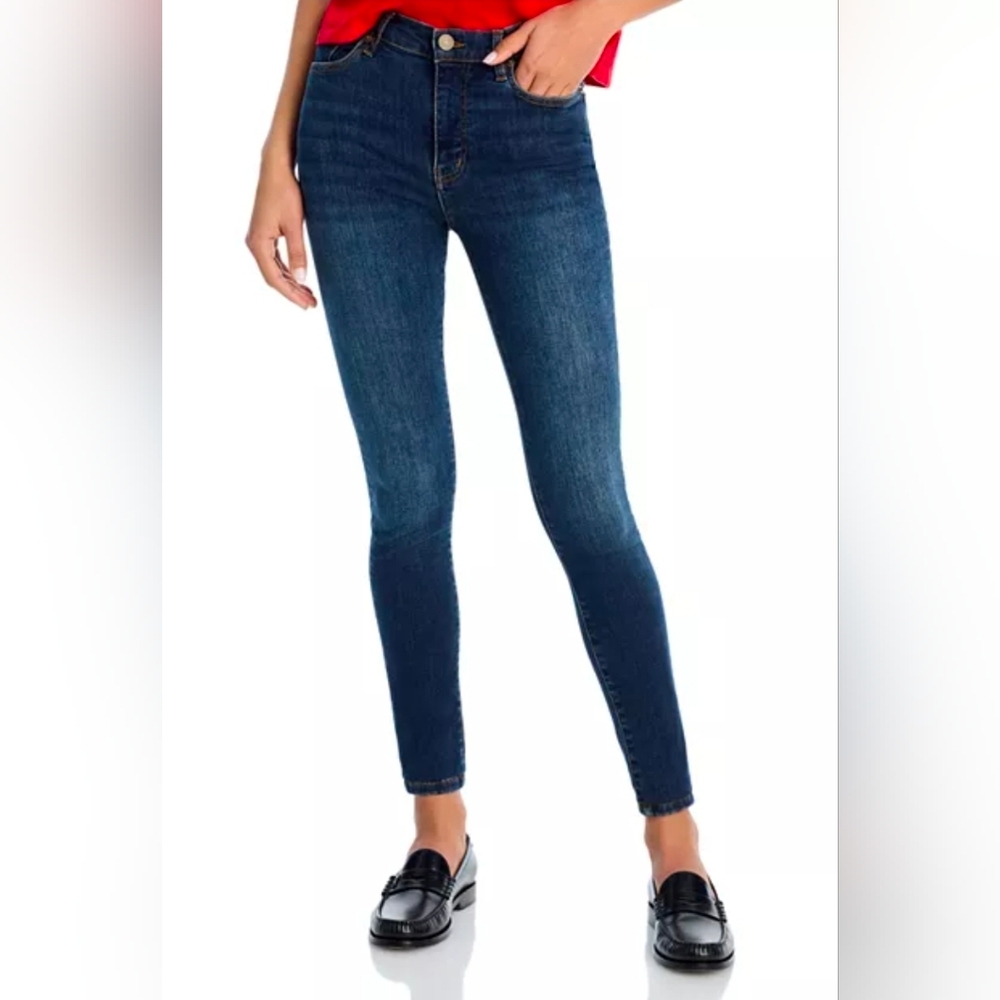 FRAME Skinny Jeans High-Rise Dark Wash Denim Size 24
